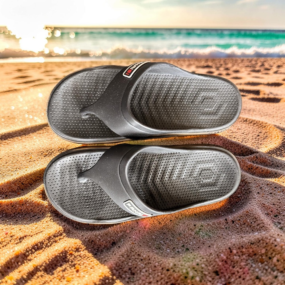 Comfortable Gray Slide Sandals